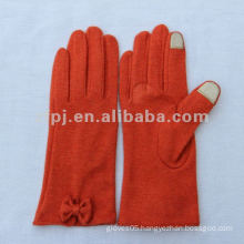 Smart Orange Color Iphone Use Wool knitting Touchscreen Glove